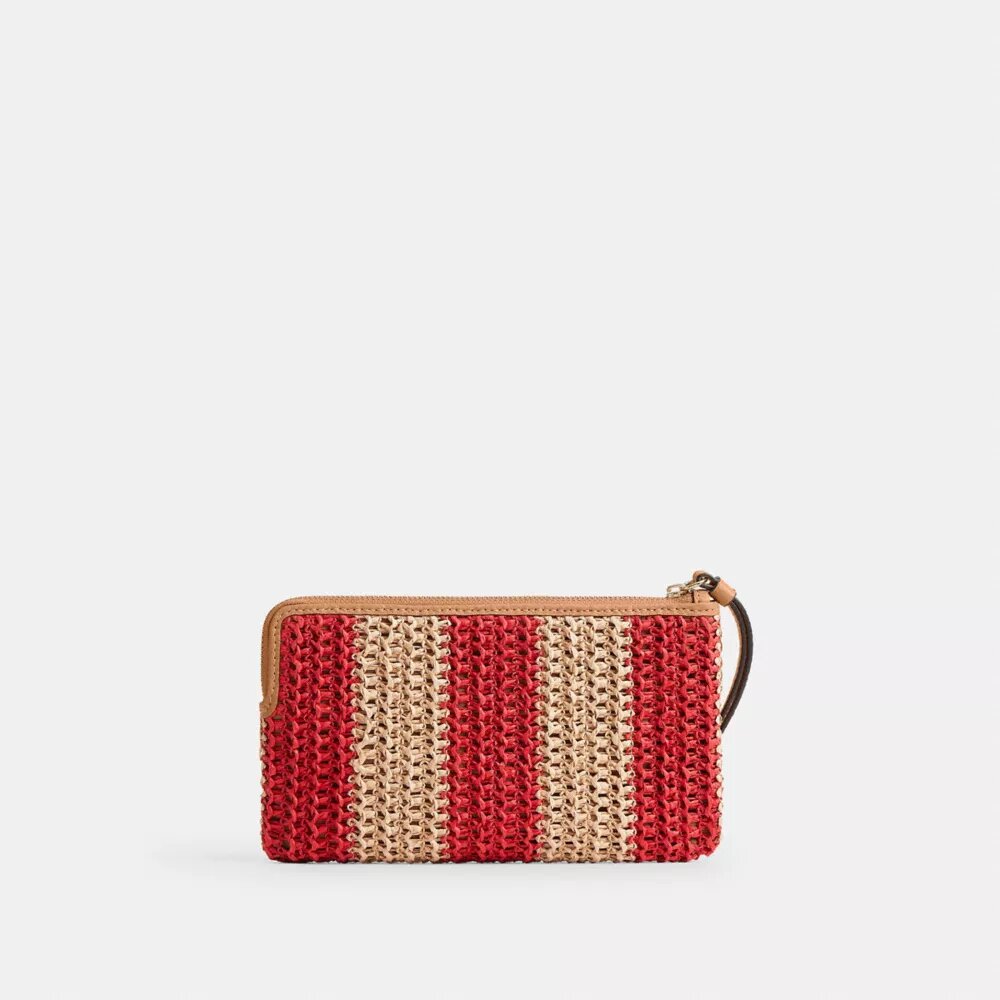 Große Handgelenktasche mit Reißverschluss an der Ecke