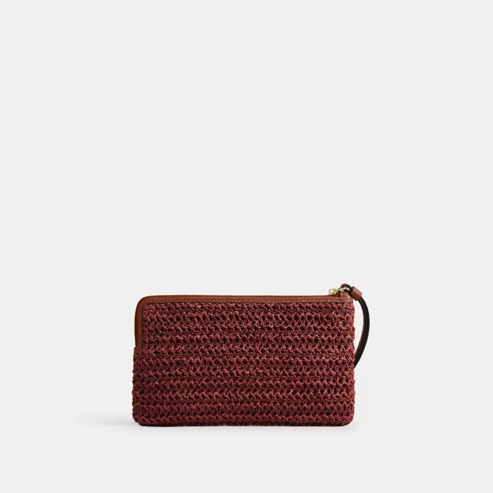 Große Handgelenktasche mit Reißverschluss an der Ecke