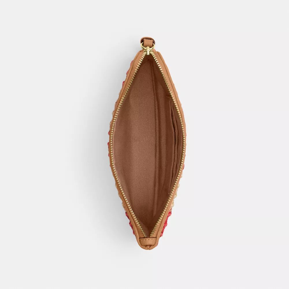 Große Handgelenktasche mit Reißverschluss an der Ecke
