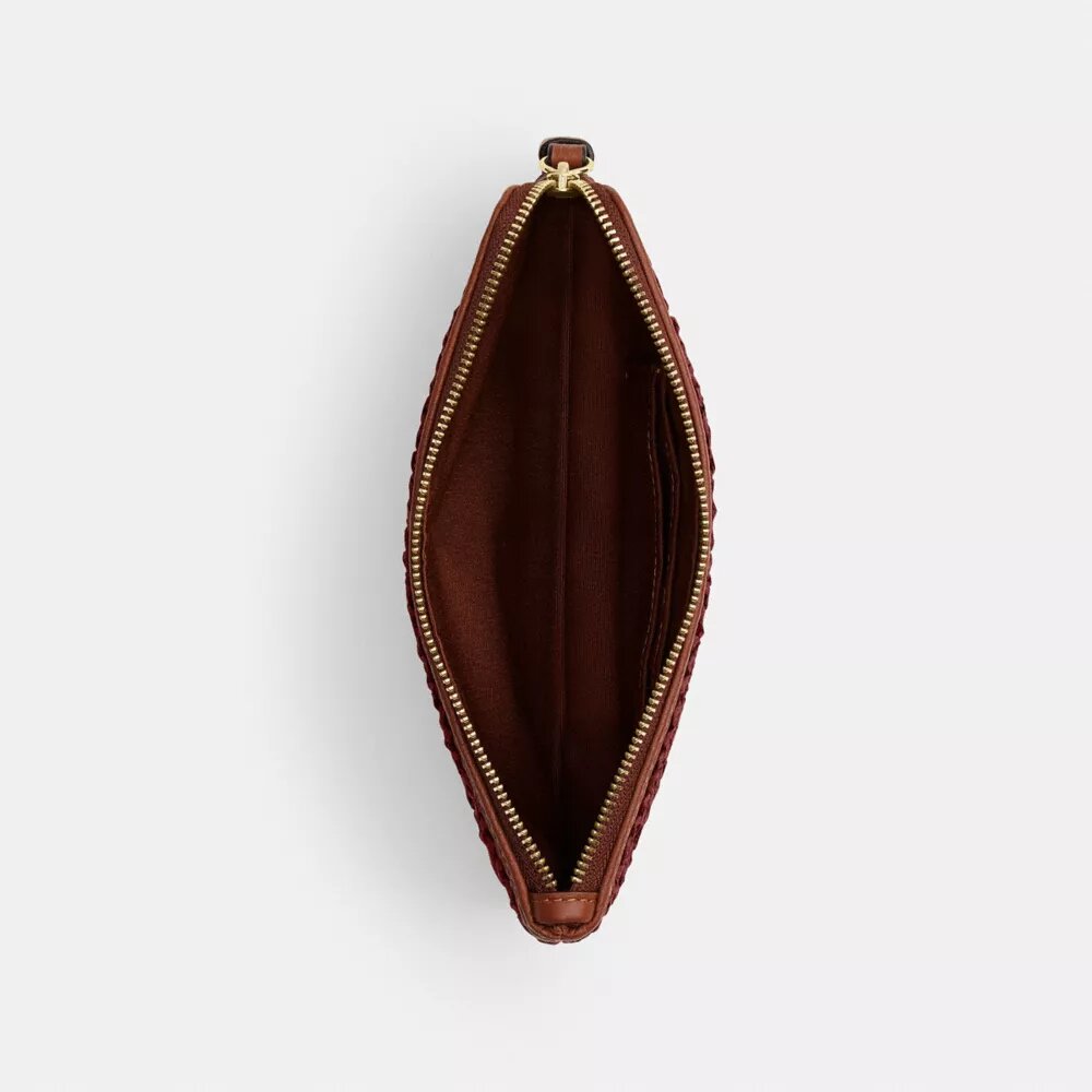 Große Handgelenktasche mit Reißverschluss an der Ecke