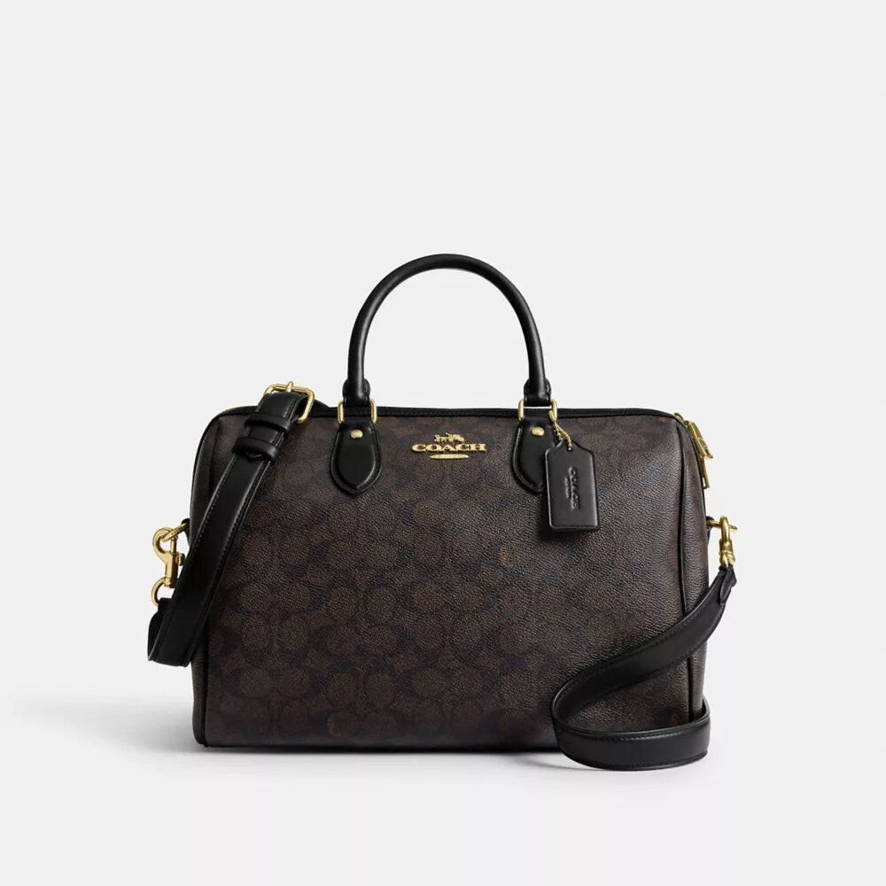 Große Rowan-Satchel-Tasche aus Signature Canvas