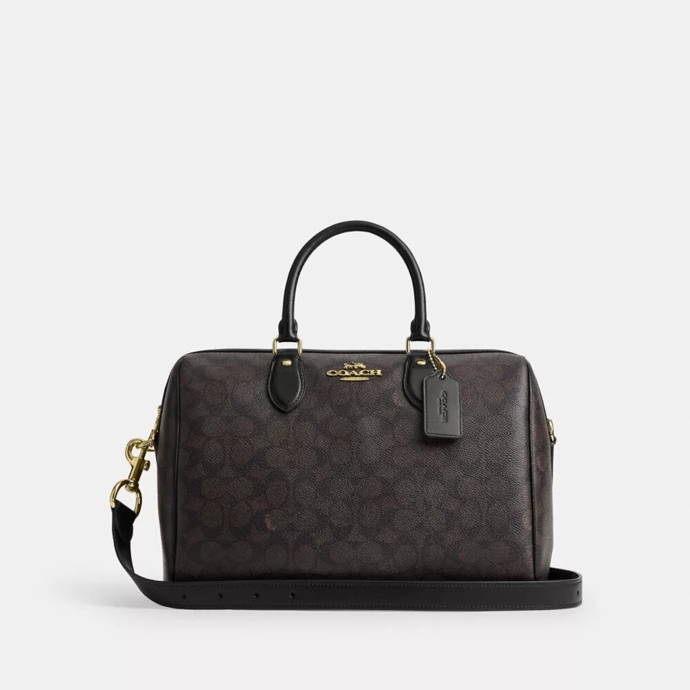 Große Rowan-Satchel-Tasche aus Signature Canvas
