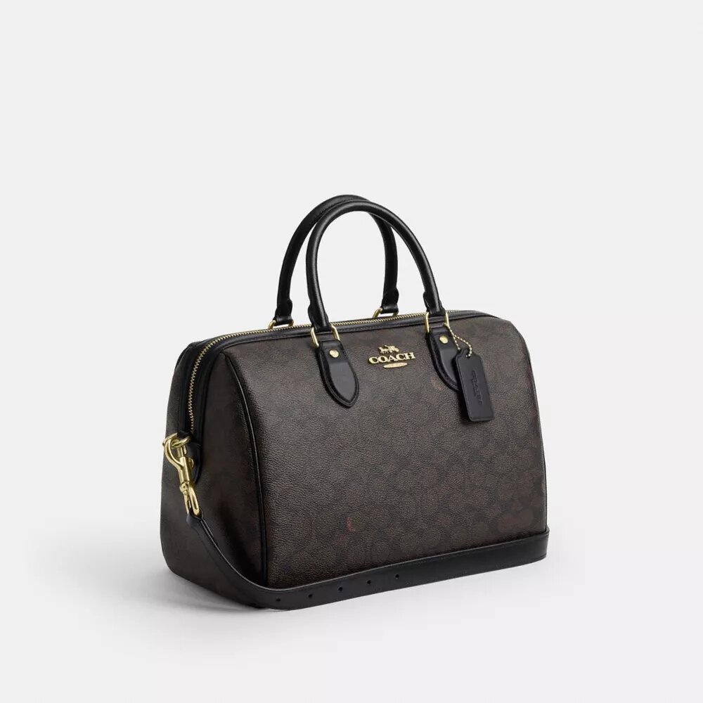 Große Rowan-Satchel-Tasche aus Signature Canvas