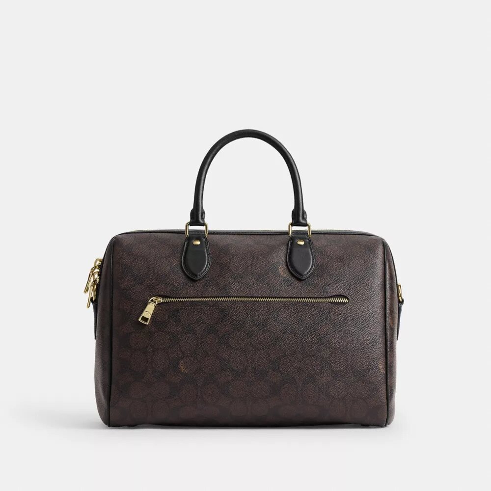 Große Rowan-Satchel-Tasche aus Signature Canvas