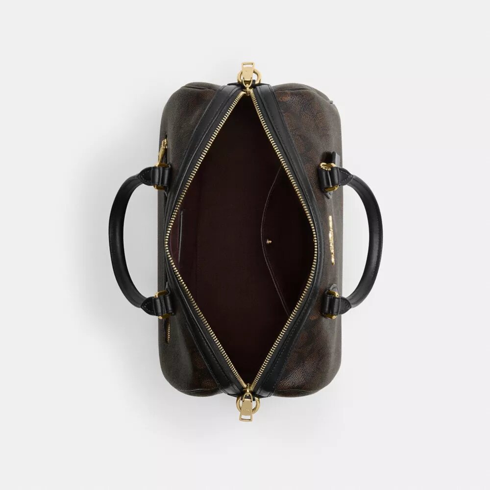 Große Rowan-Satchel-Tasche aus Signature Canvas