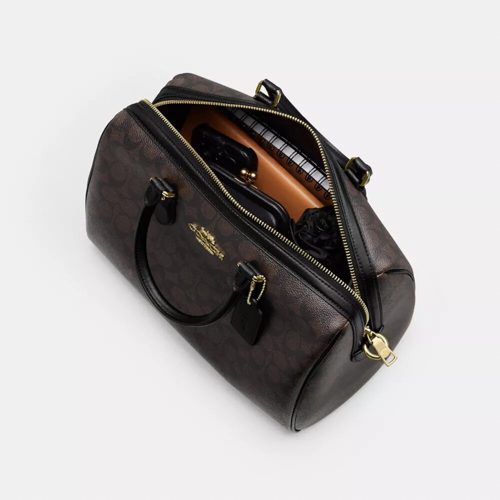 Große Rowan-Satchel-Tasche aus Signature Canvas
