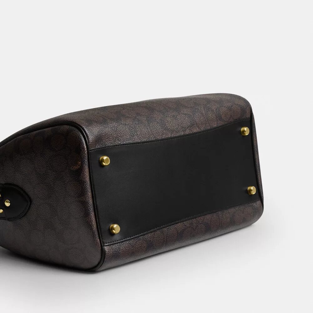 Große Rowan-Satchel-Tasche aus Signature Canvas