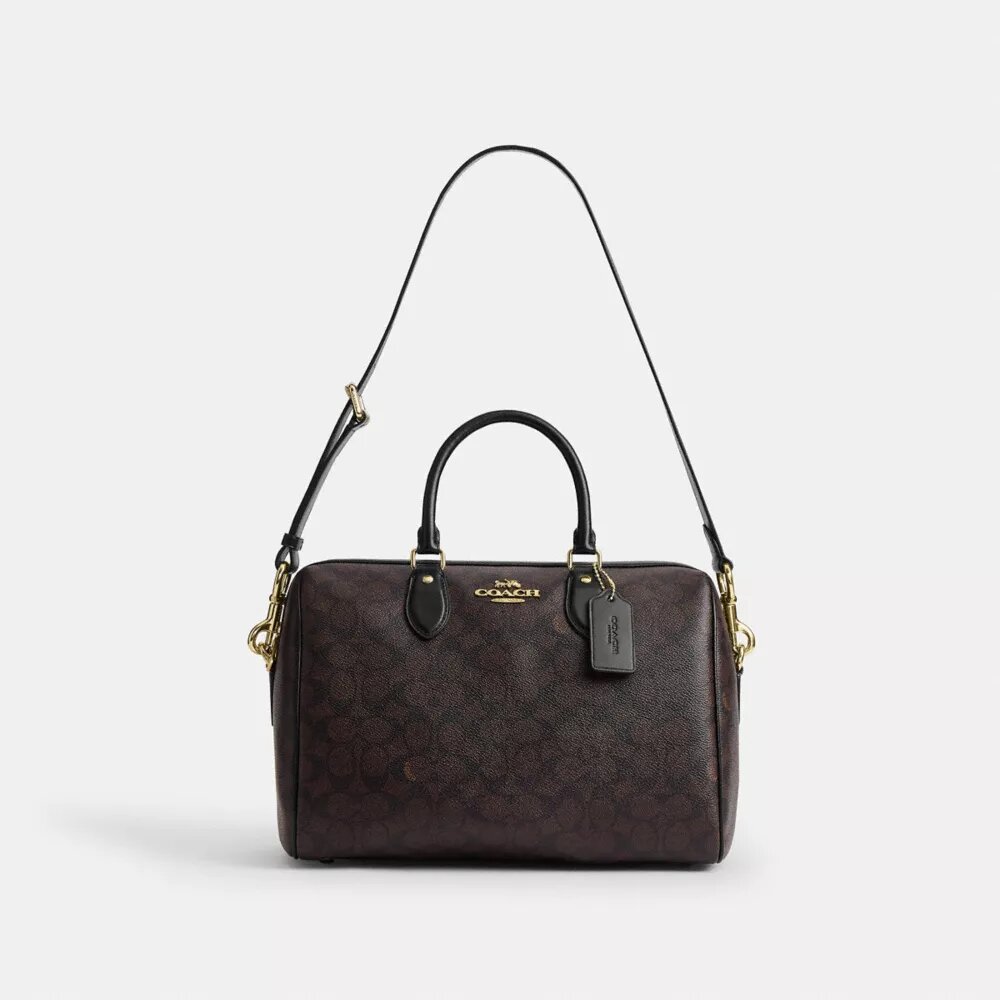 Große Rowan-Satchel-Tasche aus Signature Canvas