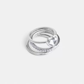 Halo-Herz-Ring-Set
