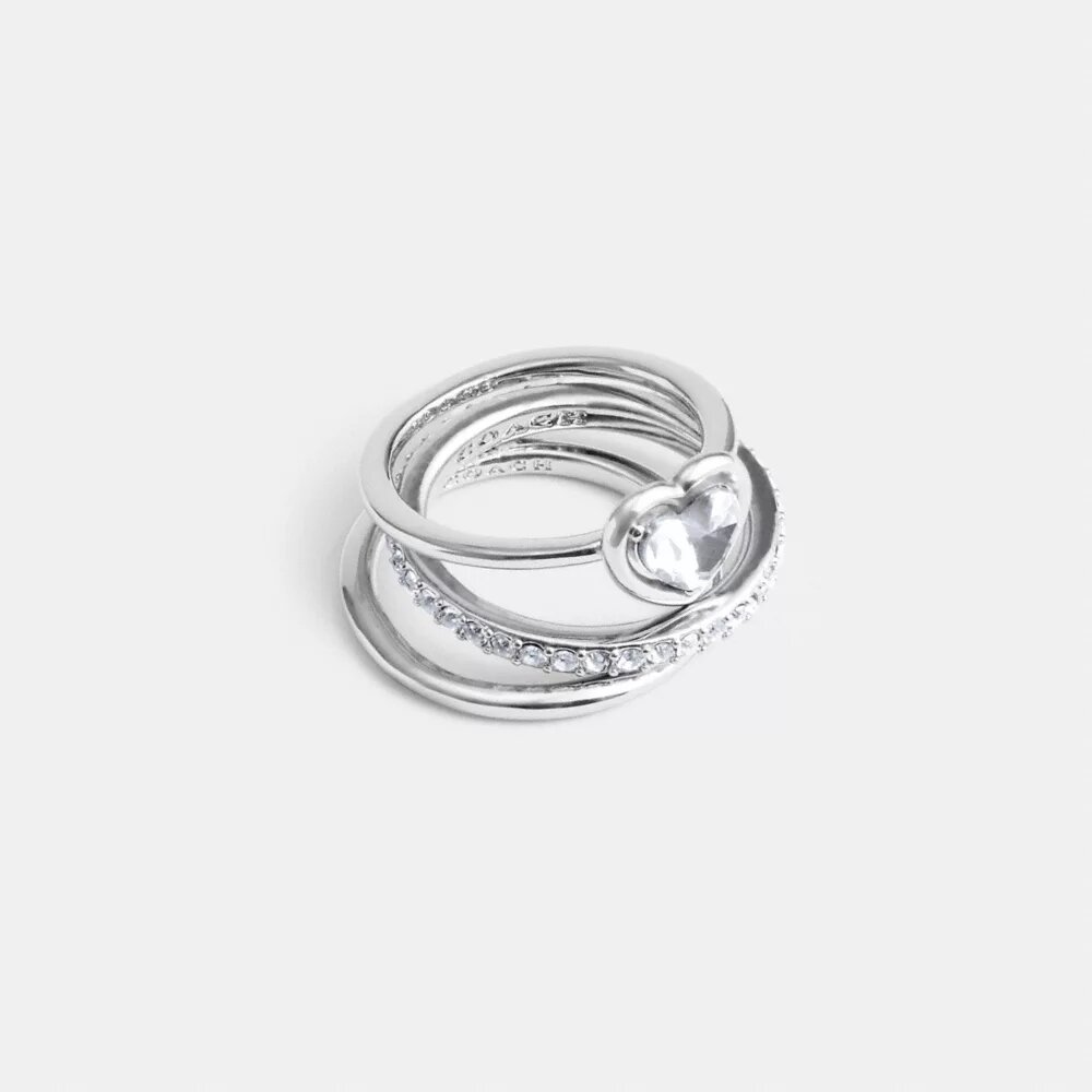 Halo-Herz-Ring-Set