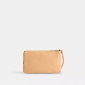 Handgelenktasche mit doppeltem Reißverschluss und Blumenmuster
