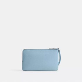 Handgelenktasche mit doppeltem Reißverschluss und Blumenmuster