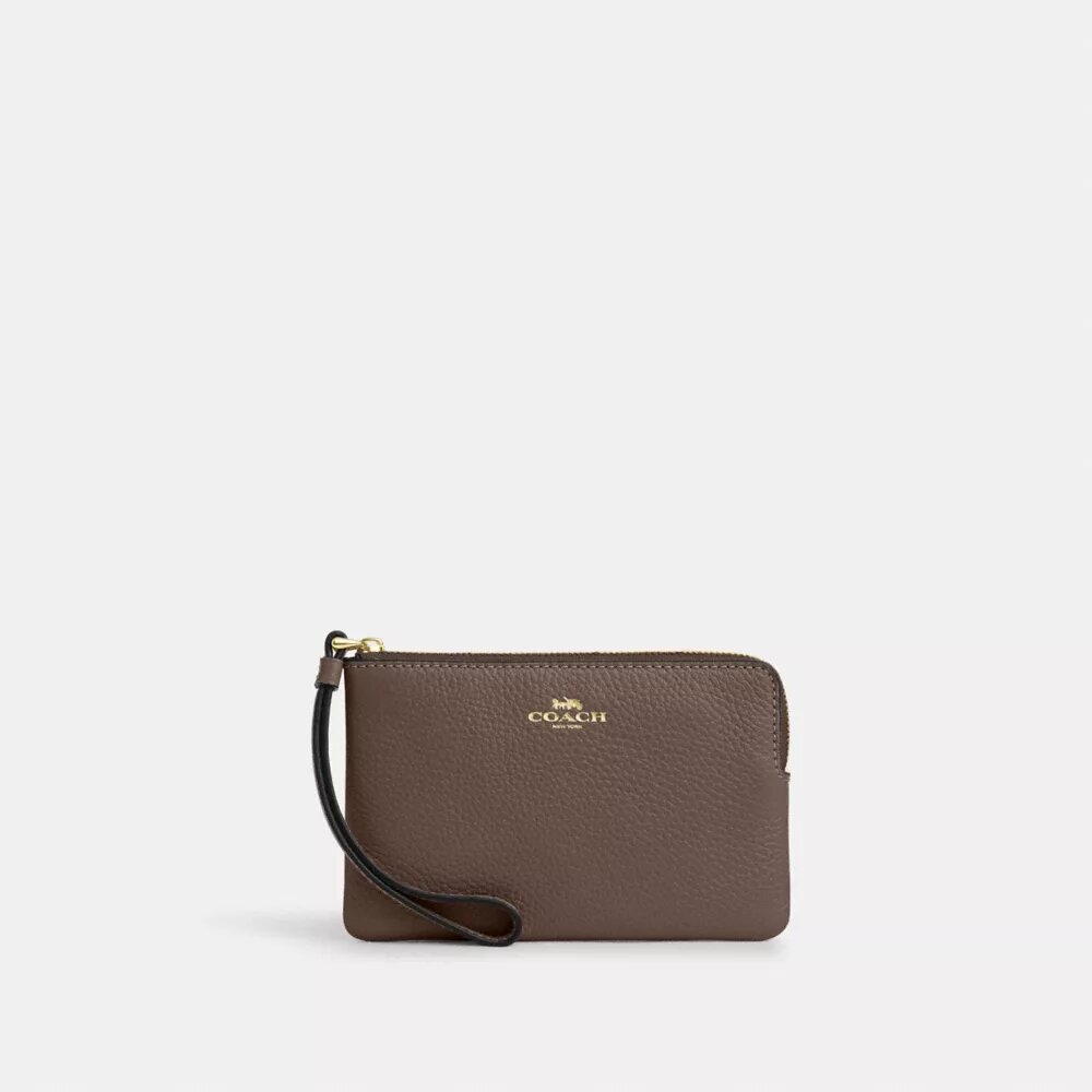 Handgelenktasche mit Reißverschluss an der Ecke