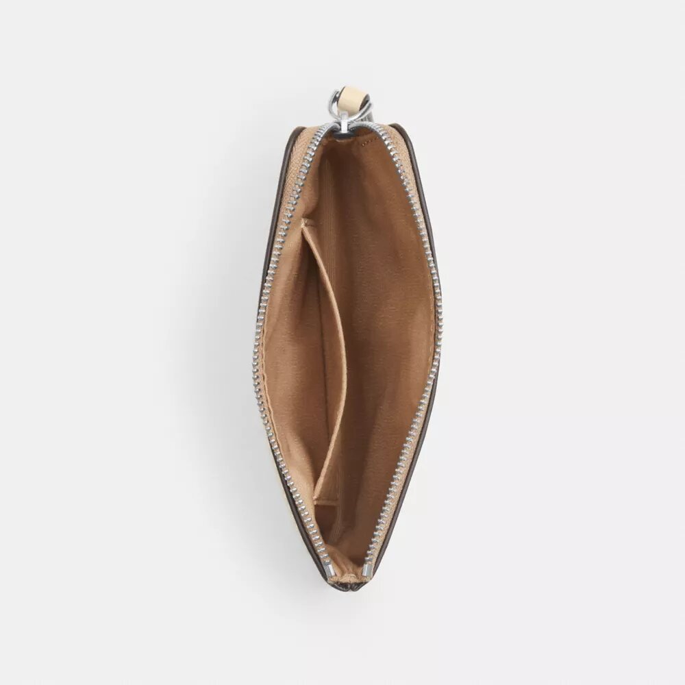 Handgelenktasche mit Reißverschluss an der Ecke