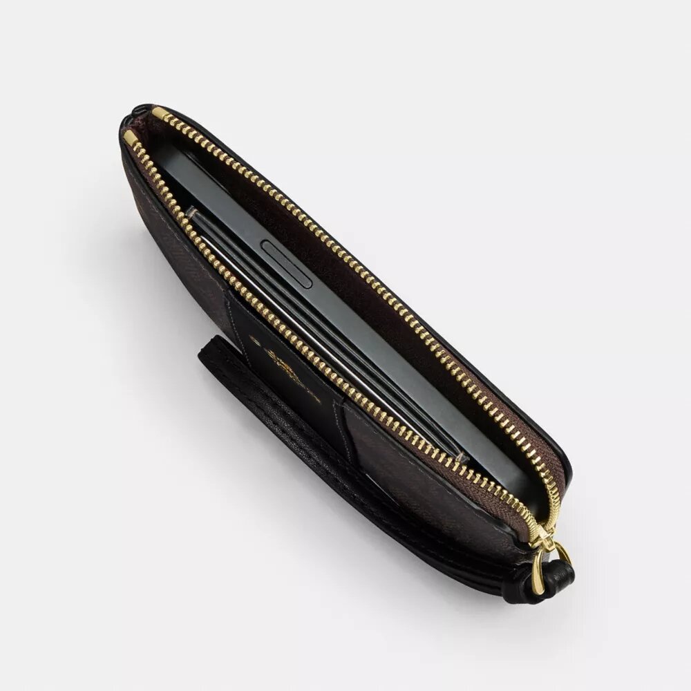 Handgelenktasche mit Reißverschluss an der Ecke