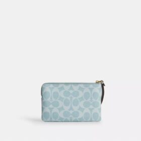 Handgelenktasche mit Reißverschluss an der Ecke aus Signature Canvas