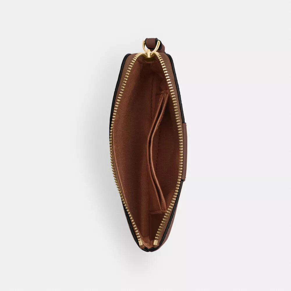Handgelenktasche mit Reißverschluss an der Ecke aus Signature Canvas mit Streifen