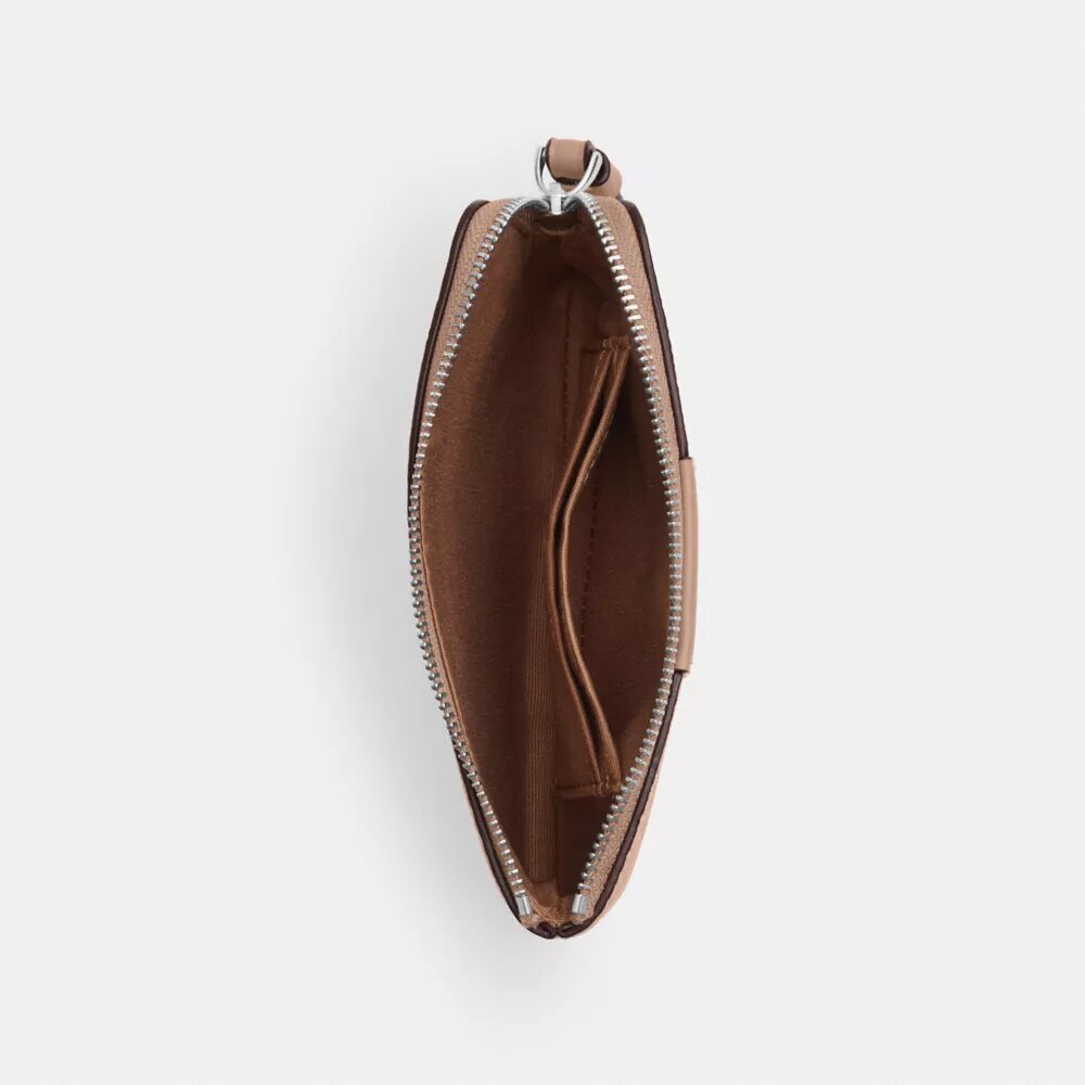 Handgelenktasche mit Reißverschluss an der Ecke aus Signature Canvas mit Streifen