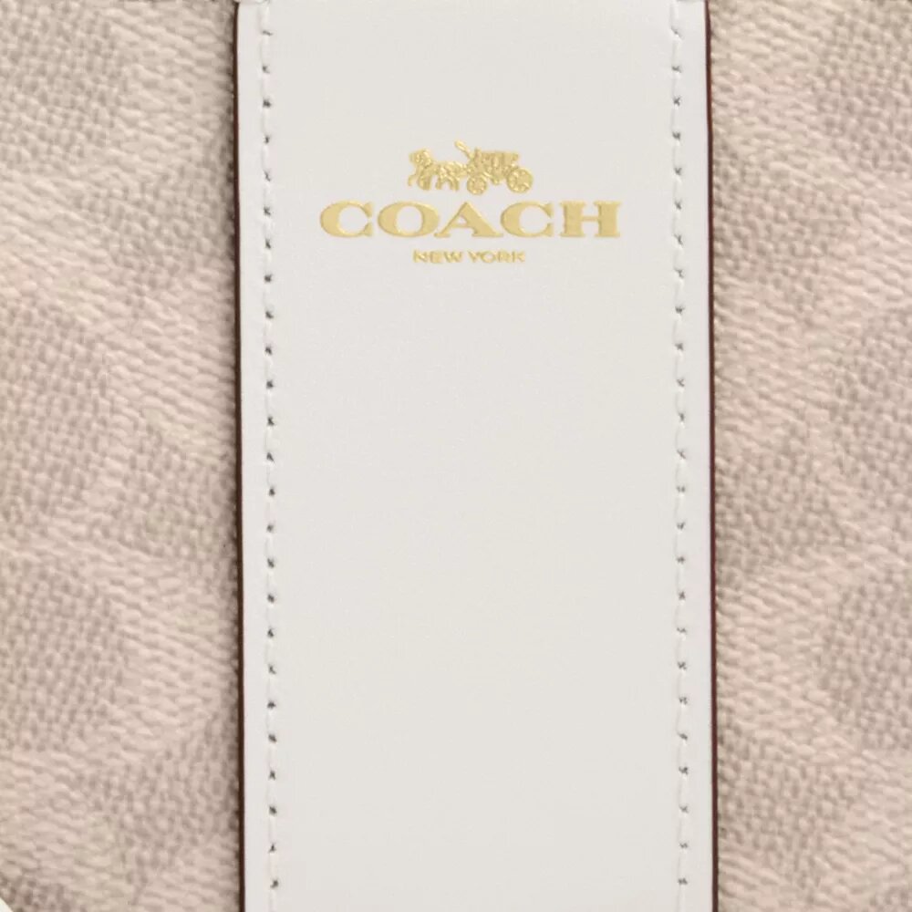 Handgelenktasche mit Reißverschluss an der Ecke aus Signature Canvas mit Streifen