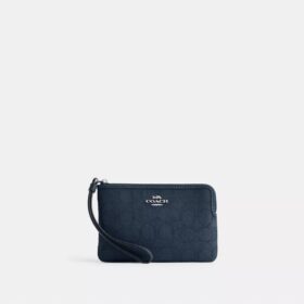 Handgelenktasche mit Reißverschluss an der Ecke aus Signature-Jacquard