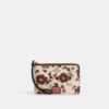 Handgelenktasche mit Reißverschluss an der Ecke und Blumenmuster
