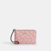 Handgelenktasche mit Reißverschluss an der Ecke und Blumenmuster