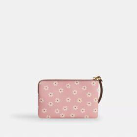 Handgelenktasche mit Reißverschluss an der Ecke und Blumenmuster