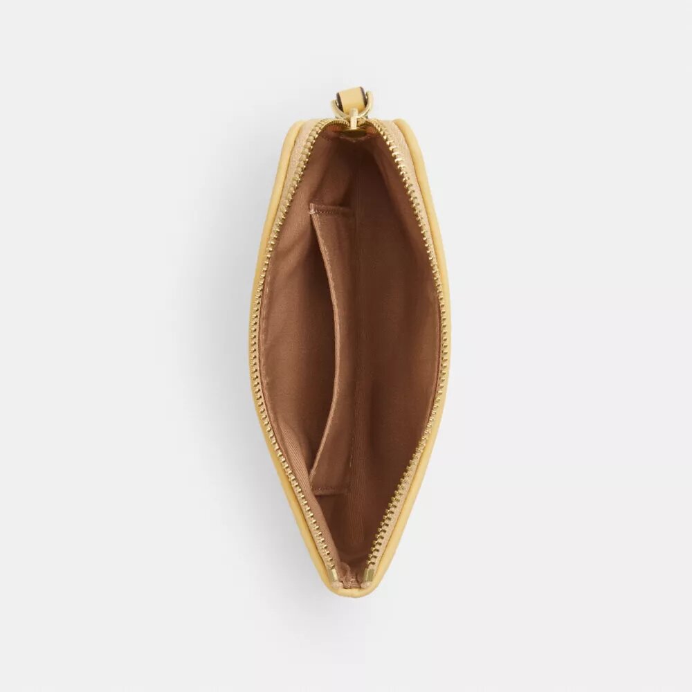 Handgelenktasche mit Reißverschluss an der Ecke und Blumenmuster