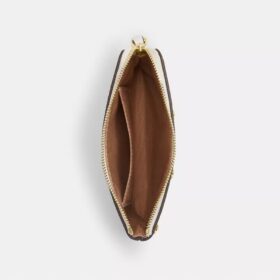 Handgelenktasche mit Reißverschluss an der Ecke und Herz-Nieten