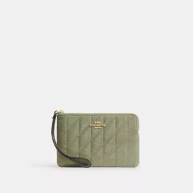 Handgelenktasche mit Reißverschluss an der Ecke und Steppung