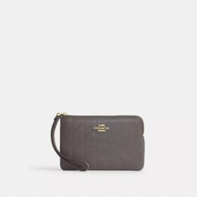 Handgelenktasche mit Reißverschluss an der Ecke und Steppung