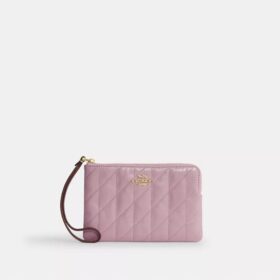 Handgelenktasche mit Reißverschluss an der Ecke und Steppung
