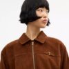 Heritage C Oversize-Bomberjacke aus Wildleder