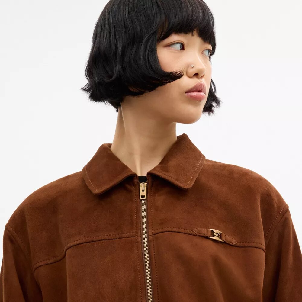 Heritage C Oversize-Bomberjacke aus Wildleder