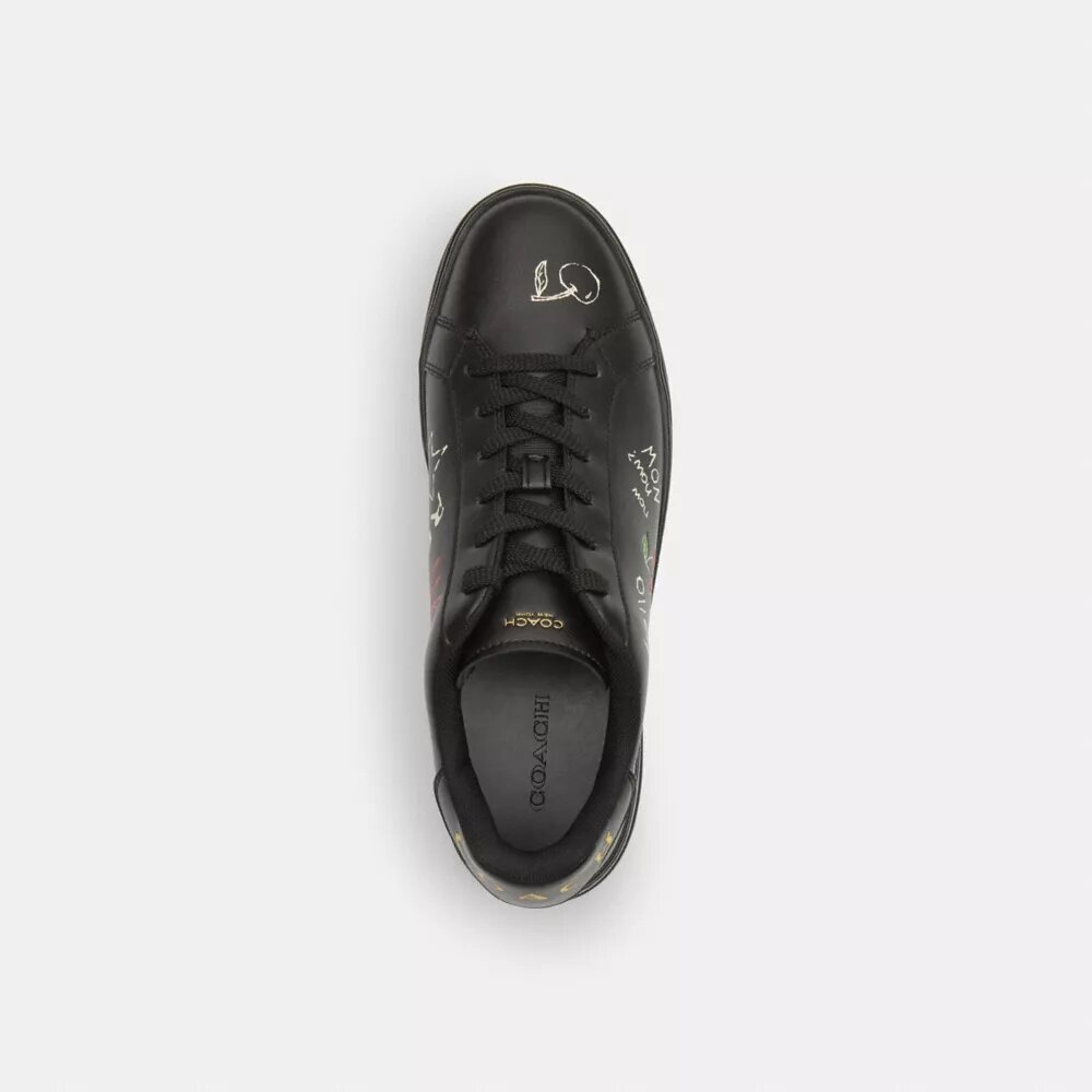 High-Top-Sneaker mit Sketch-Print