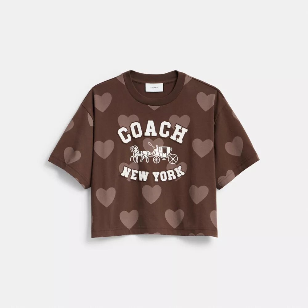 „Horse and Carriage Heart“ – kurzes T-Shirt aus Bio-Baumwolle