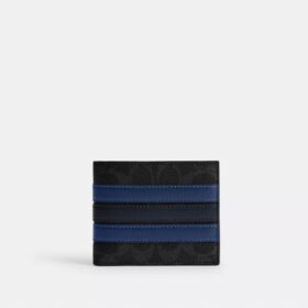 ID-Geldbörse aus Signature Canvas mit Varsity-Streifen