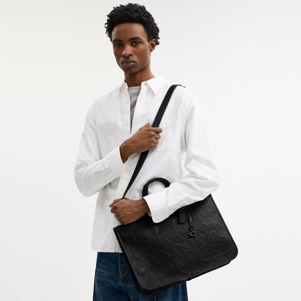 Isaac-Business-Tasche aus Maxi-Signature-Leder