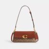 Jet-Schultertasche aus Signature Canvas