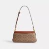 Jet-Schultertasche aus Signature Canvas