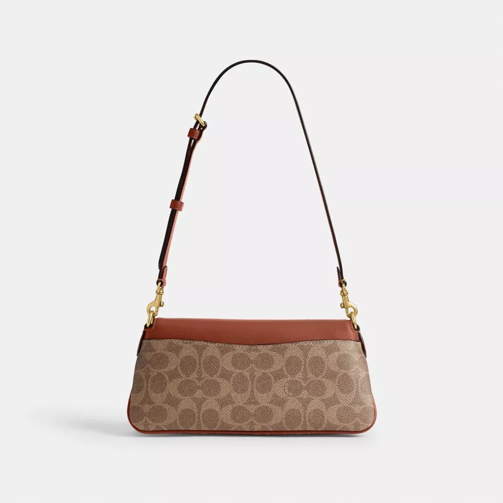 Jet-Schultertasche aus Signature Canvas
