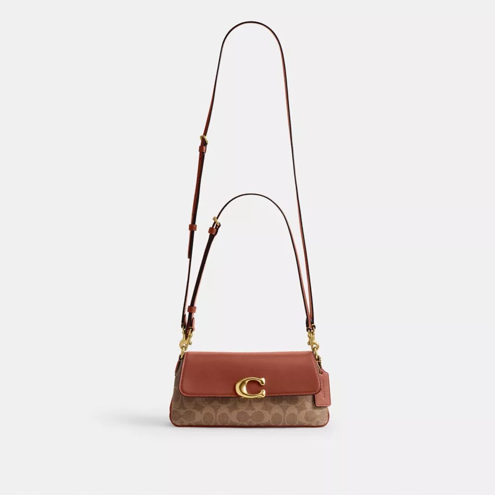 Jet-Schultertasche aus Signature Canvas