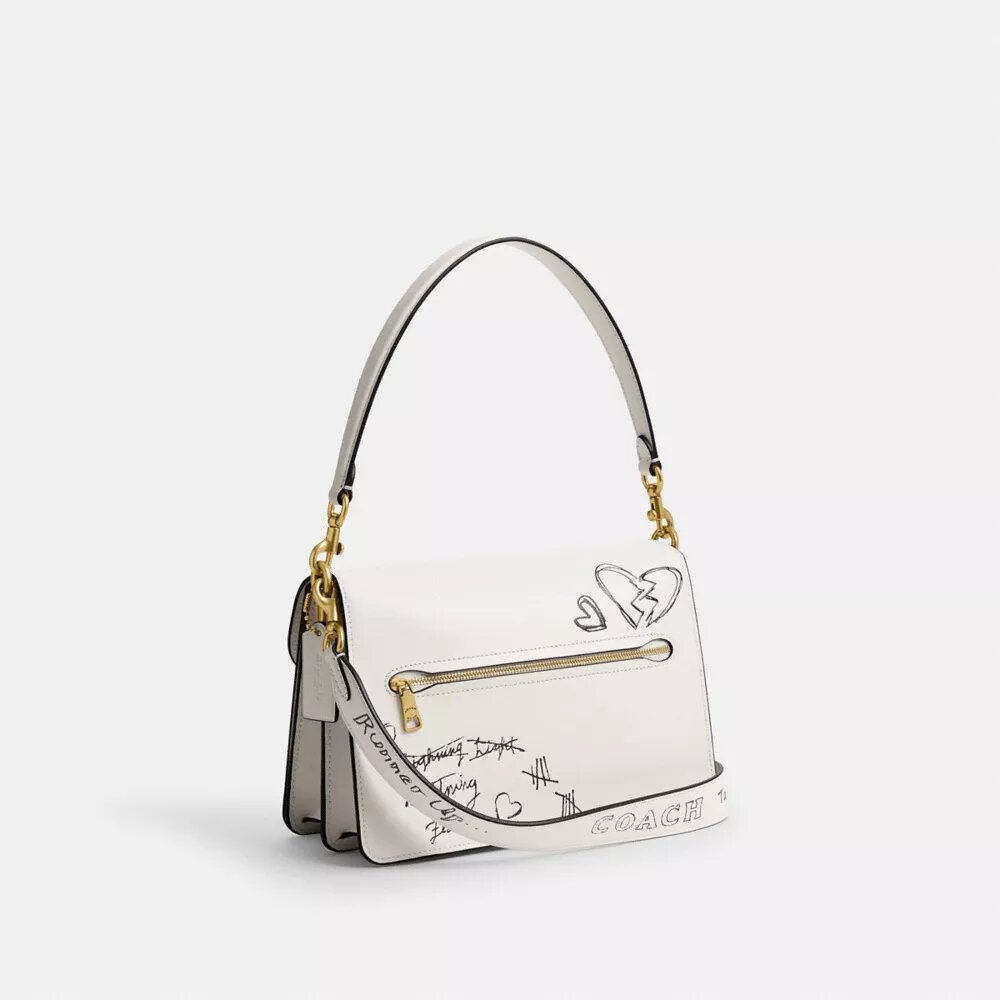 Ketten-Tabby-Schultertasche mit Sketch-Print