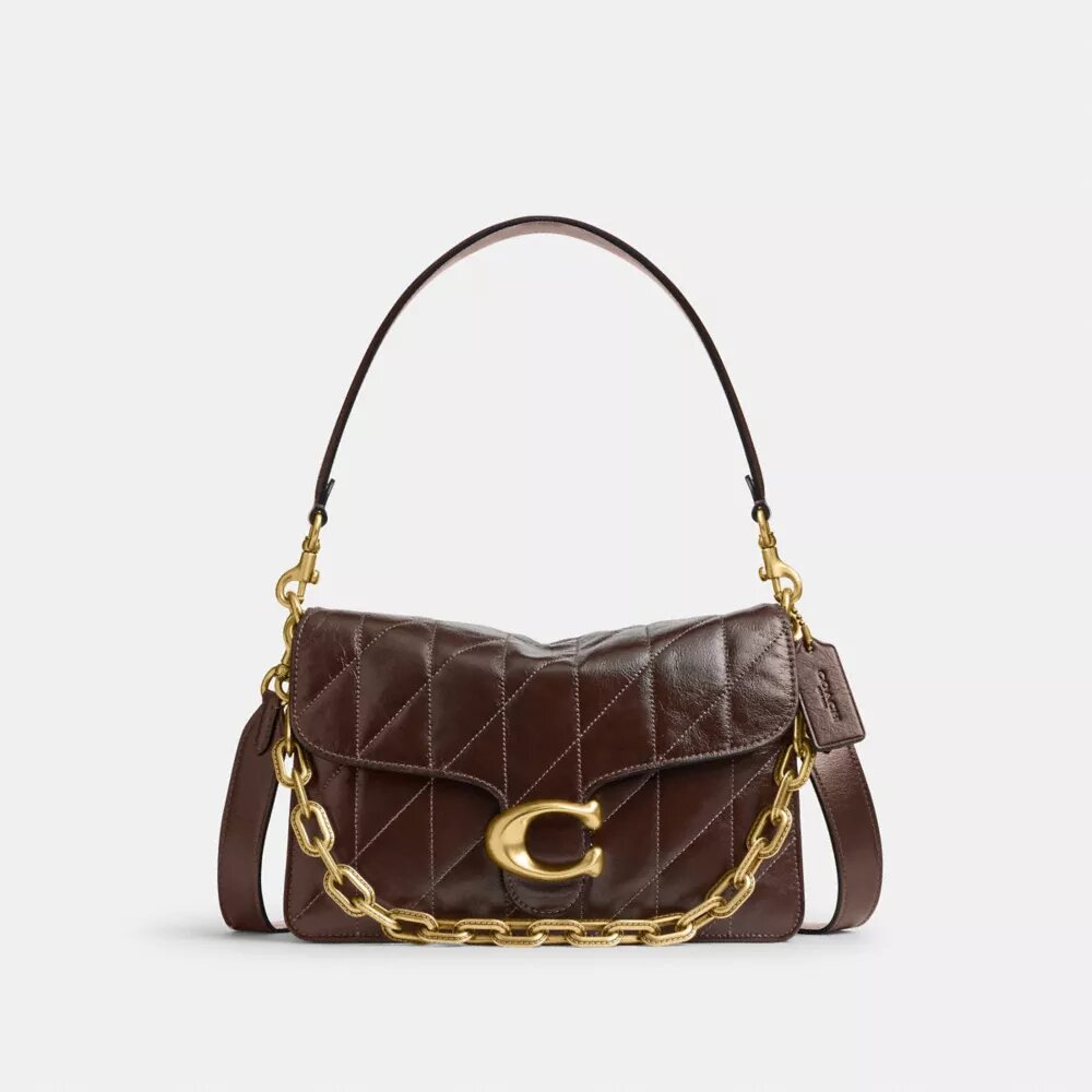Ketten-Tabby-Schultertasche mit Steppung