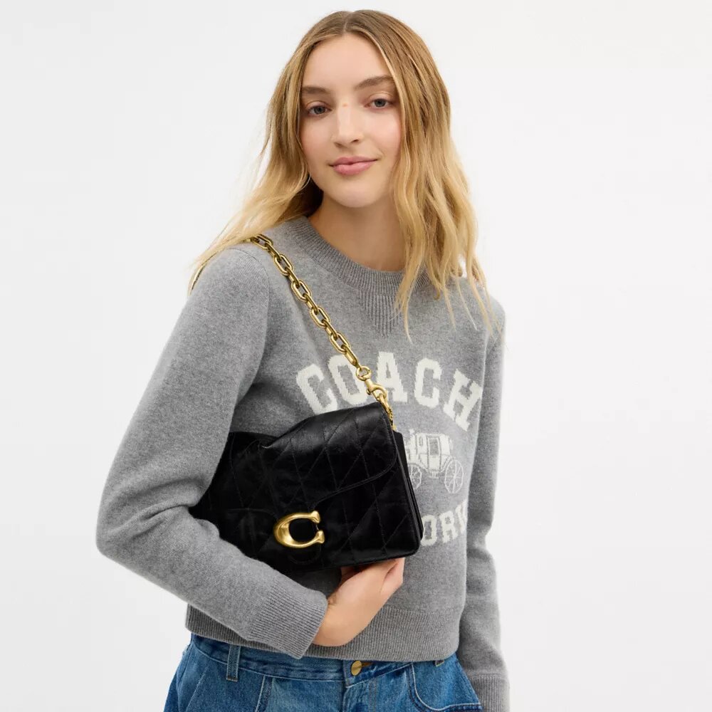 Ketten-Tabby-Schultertasche mit Steppung