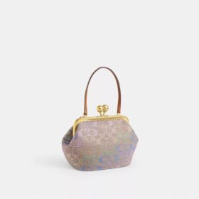 Kisslock Frame Bag 16 in Crystal Signature Jacquard