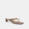 Kitten-Absatzschuh mit Schleifen-Riemchen aus charakteristischem Jacquard