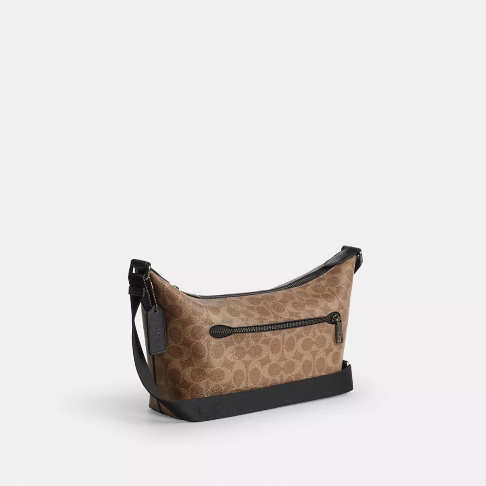 Kleine Finn-Umhängetasche mit Etui aus Signature Canvas