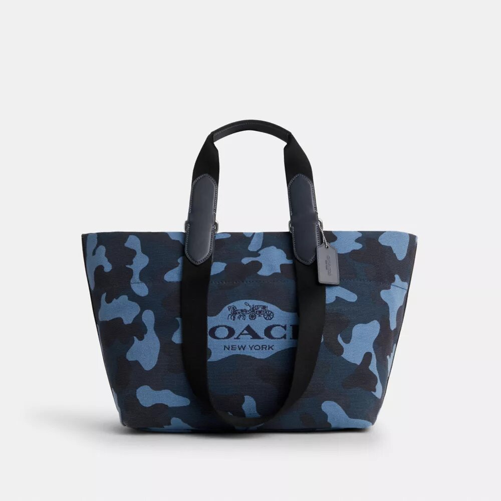Kleine Tour-Tote-Bag mit Camouflage-Print