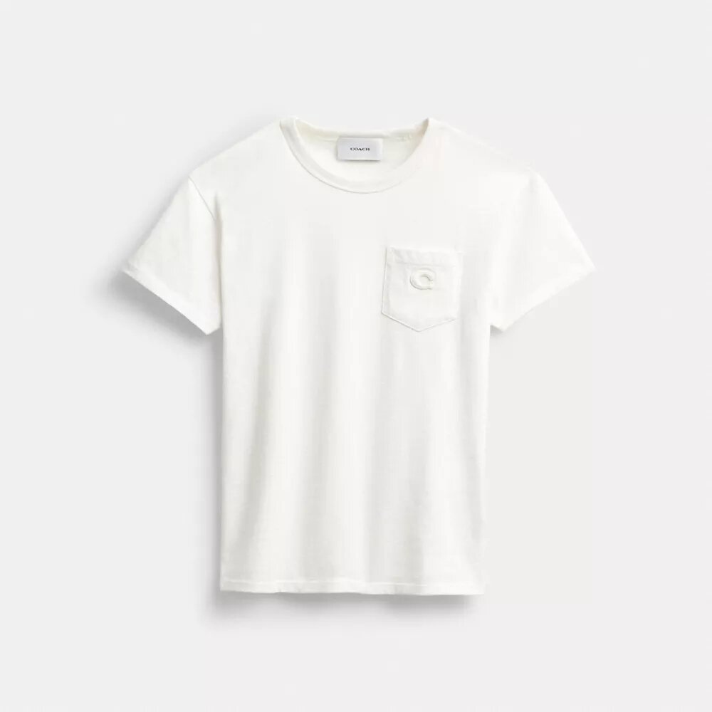 Kurzarm-T-Shirt mit Tasche aus Bio-Baumwolle